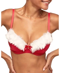 Claussa Women's Push Up Demi Bra