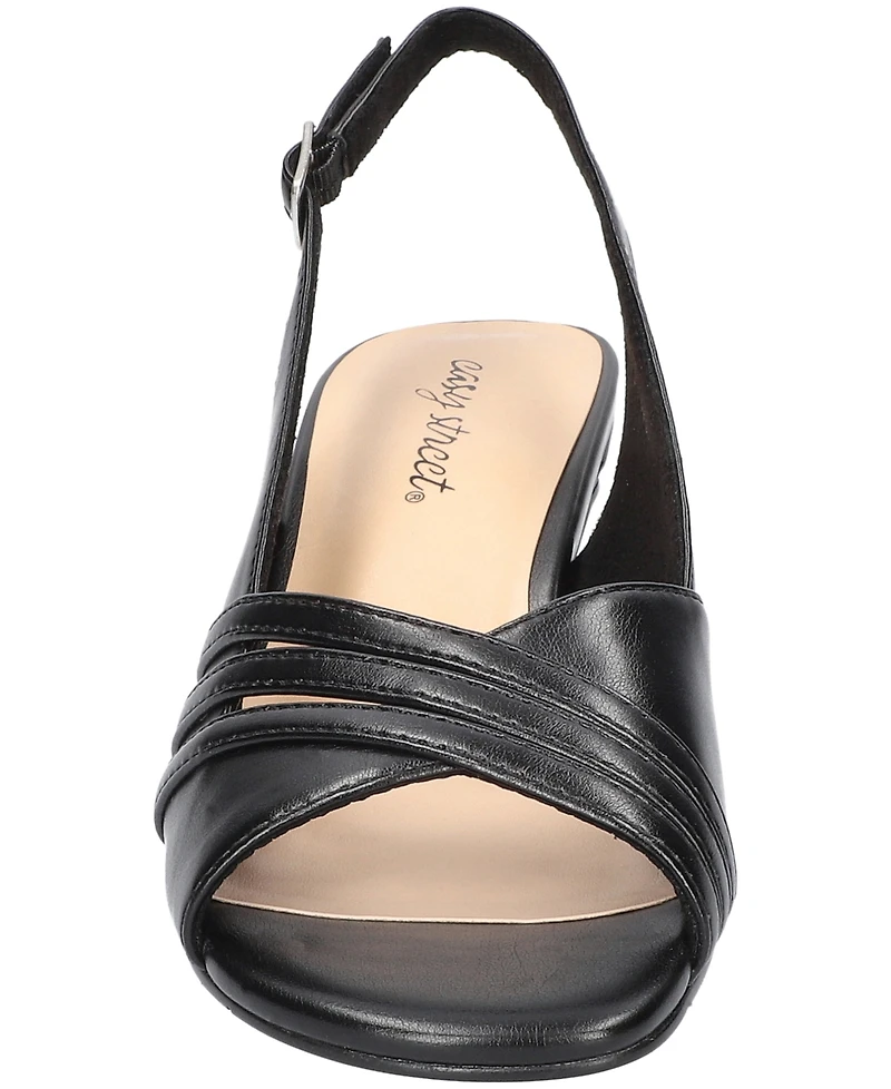 Easy Street Women's Teton Buckle Slingback Dress Sandals