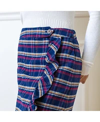 Hope & Henry Women's Flannel Ruffle Skirt