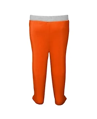 Newborn and Infant Boys Girls Orange, White Clemson Tigers Dream Team Raglan Long Sleeve Bodysuit Hat Pants Set