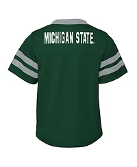Toddler Boys and Girls Green Michigan State Spartans Two-Piece Red Zone Jersey Pants Set