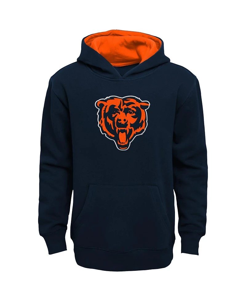 Big Boys Navy Chicago Bears Prime Pullover Hoodie