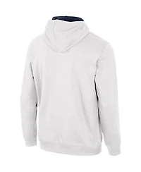 Men's Colosseum White Notre Dame Fighting Irish Half-Zip Hoodie