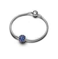 Pandora Cubic Zirconia Pave Round Charm
