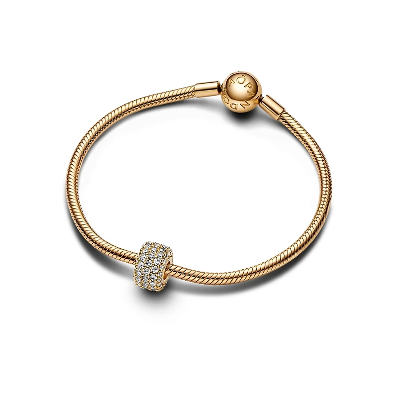 Pandora Cubic Zirconia Pave Triple-Row Charm