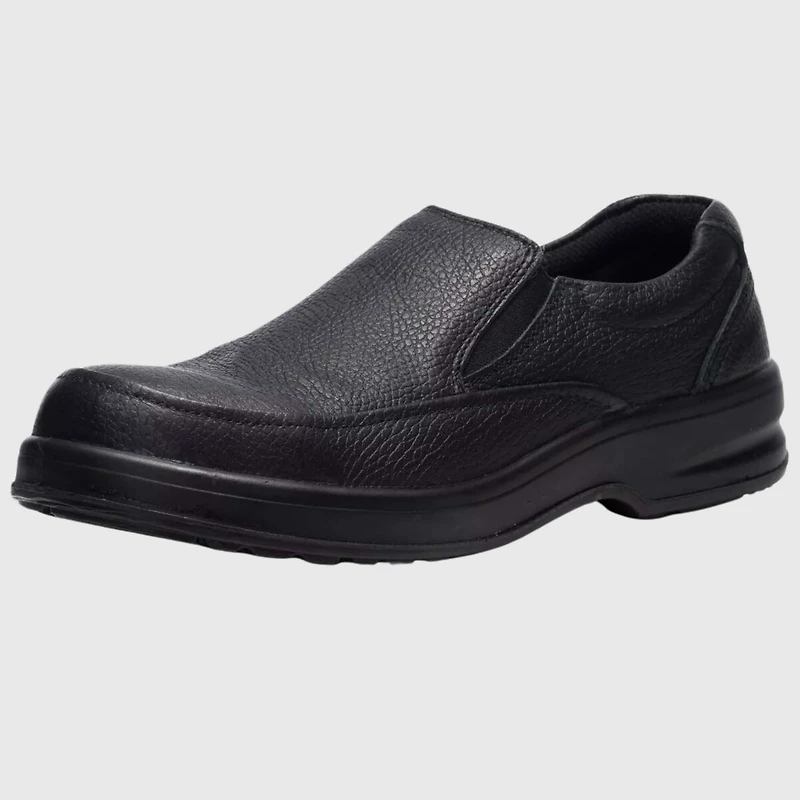 Alpine Swiss Men's Arbete Work Shoes Slip Resistant Real Leather Slip-On Loafers