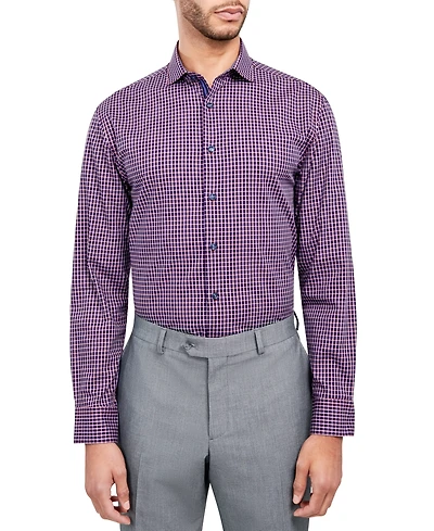 Micelsons of London Men's Regular-Fit Twill Check Dress Shirt