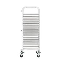 Kitchen Trolley for 16 Trays 15"x21.7"x64.2" Stainless Steel