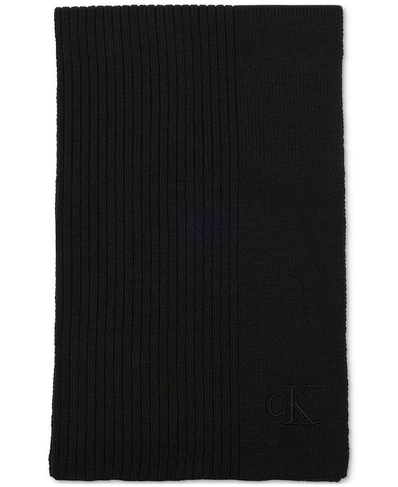 Calvin Klein Men's Embroidered Beanie & Scarf Set