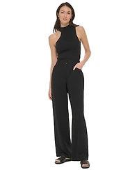 Dkny Women's Top-Stitched Crinkle Trousers