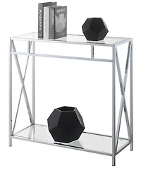Convenience Concepts 31.5" Oxford Glass Hall Table with Shelf