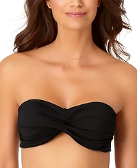 Anne Cole Solid Twist-Front Bikini Top
