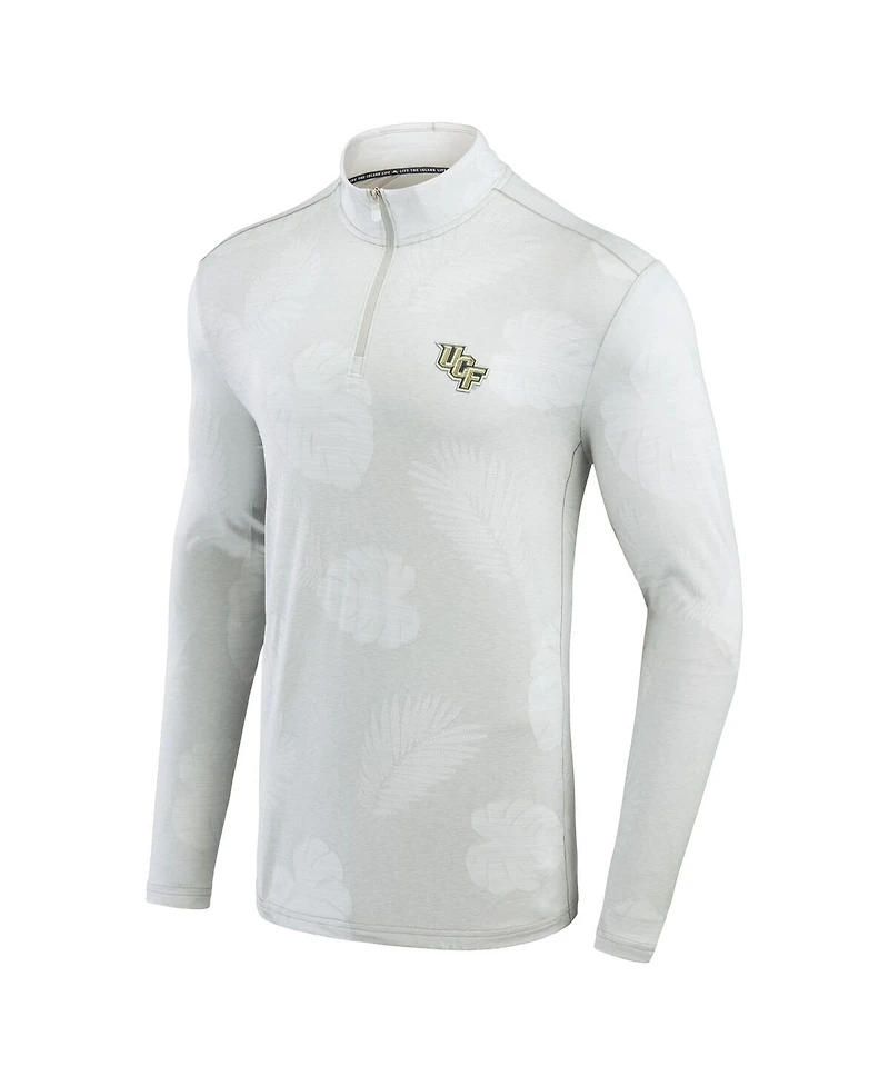 Tommy Bahama Men's Gray Illinois Fighting Illini Delray Frond IslandZone Half-Zip Jacket