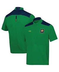 Men's Under Armour Green Notre Dame Fighting Irish Motivate Half-Zip Jacket