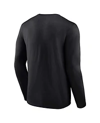 Men's Fanatics Black Appalachian State Mountaineers Distressed Arch Over Logo Long Sleeve T-shirt