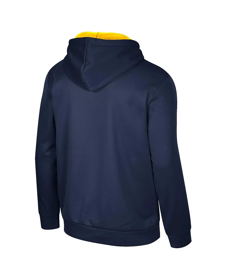 Men's Colosseum Navy Michigan Wolverines Reese Pullover Hoodie