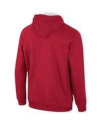 Men's Colosseum Crimson Alabama Tide Half-Zip Hoodie