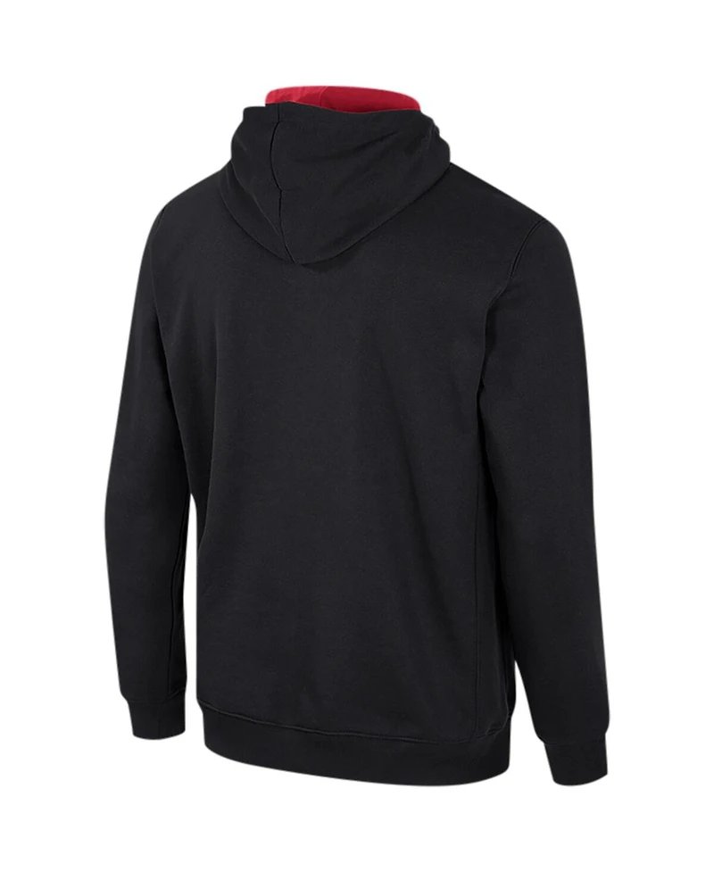 Men's Colosseum Black Alabama Crimson Tide Half-Zip Hoodie