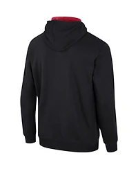 Men's Colosseum Black Alabama Crimson Tide Half-Zip Hoodie