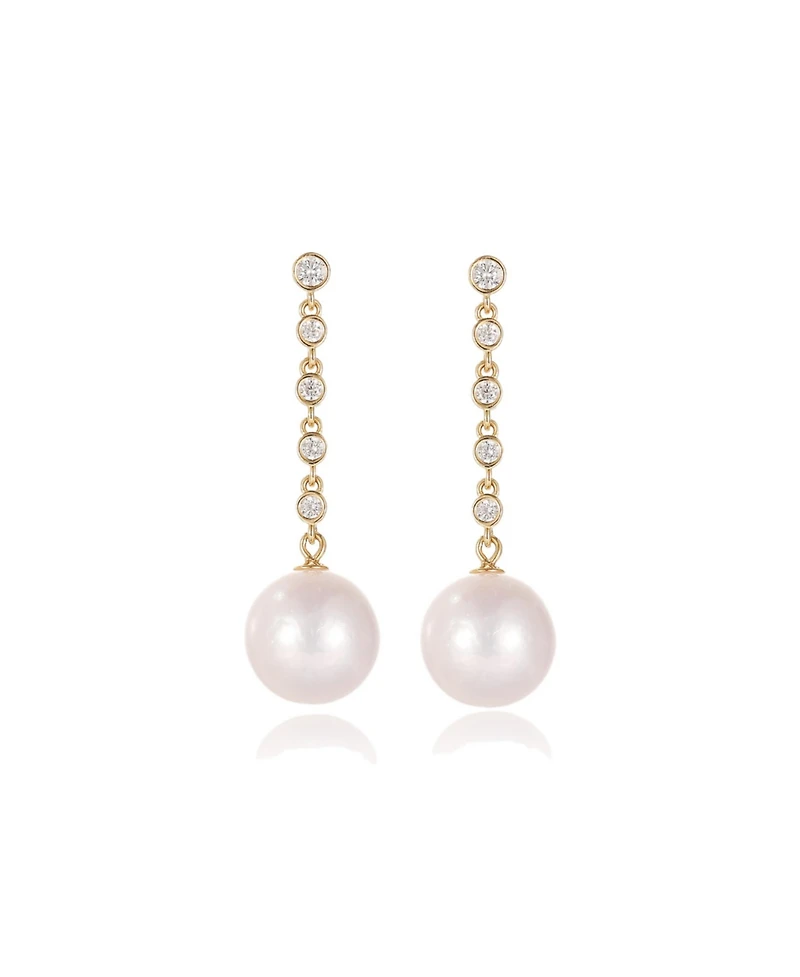 Electra Riviere Freshwater Pearl Drop Earrings