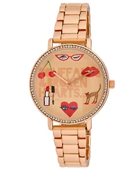 Kendra Dandy Women's Quartz Bouffants and Broken Hearts Rose Gold-Tone Alloy Watch 38mm