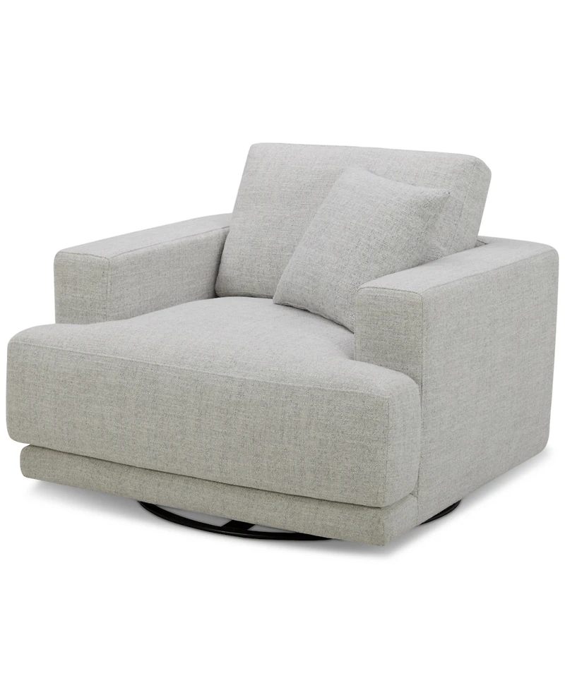 Closeout! Vasher 42" Fabric Swivel Chair, Created for Macy's
