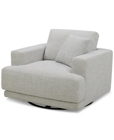 Closeout! Vasher 42" Fabric Swivel Chair, Created for Macy's