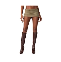 Edikted Women's Joy sheer mesh drawstring mini skirt