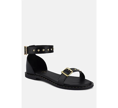 Rosemary Buckle Straps Women Flat Sandals