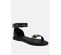 Rosemary Buckle Straps Women Flat Sandals