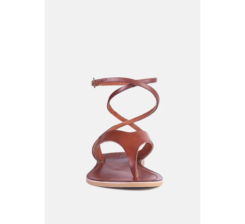 Wrap-up Tie around Flat Womens Sandals