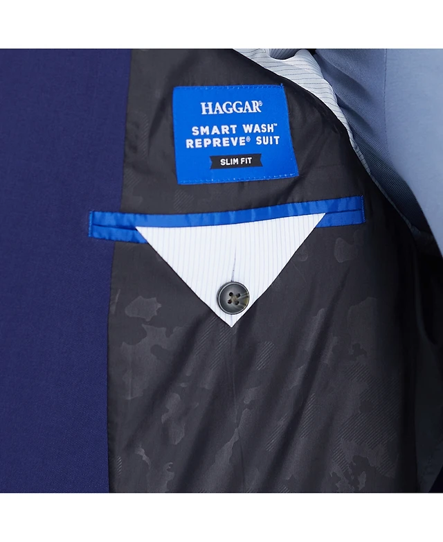 slim fit dress slacks Haggar Men's Classic-Fit Smart Wash Dress Shirt