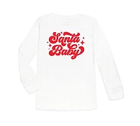 Sweet Wink Toddler Girls Santa Red Christmas Long Sleeve Shirt