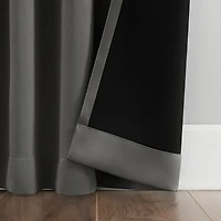 Aria Magnetic Closure Theater Grade 100% Blackout Back Tab Curtain Panel Pair