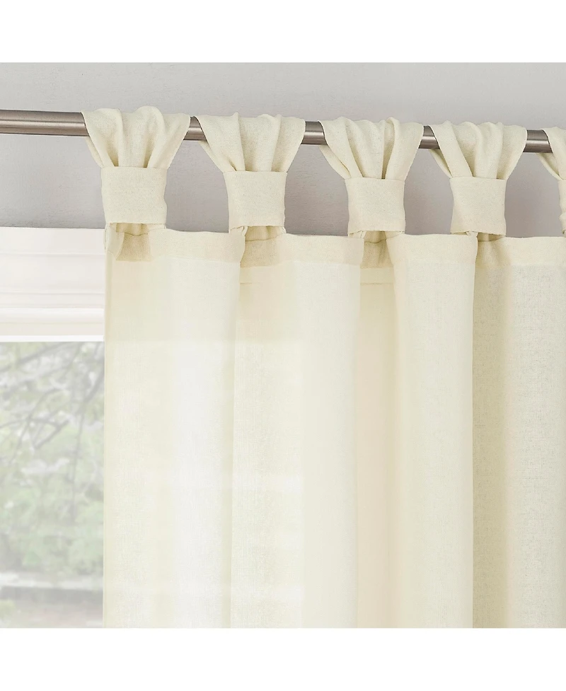 Hathaway Twist Tab Semi-Sheer Top Curtain Panel