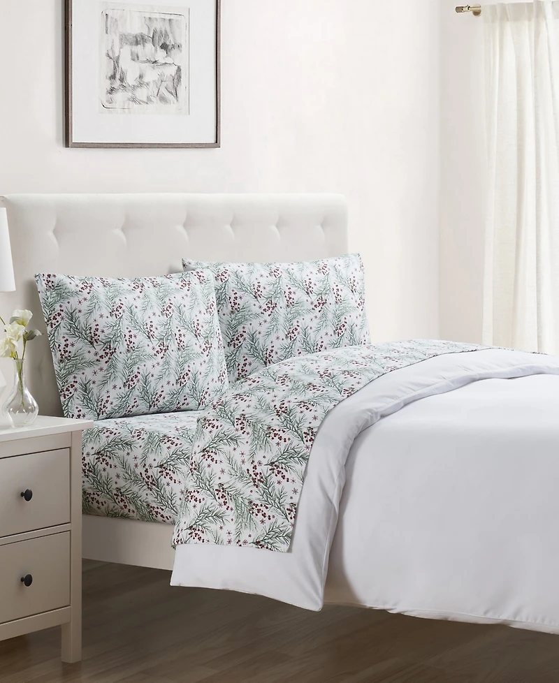 Tahari Home Pine 100% Cotton Flannel 3-Pc. Sheet Set, Twin