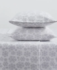 Tahari Home Snowflake 100% Cotton Flannel 4-Pc. Sheet Set, Full