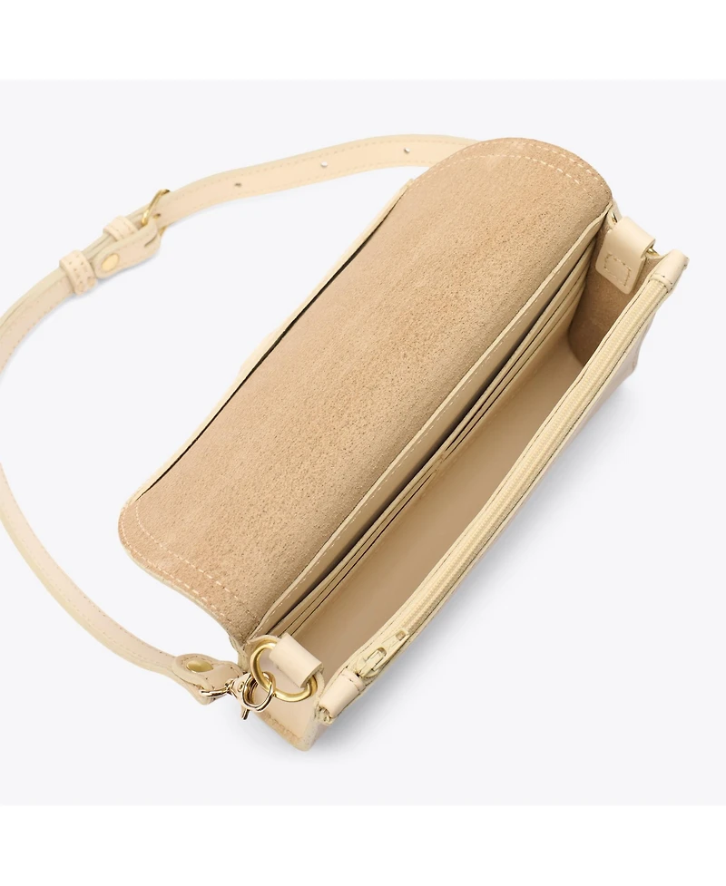 Cleo Convertible Crossbody Clutch Woven Bone