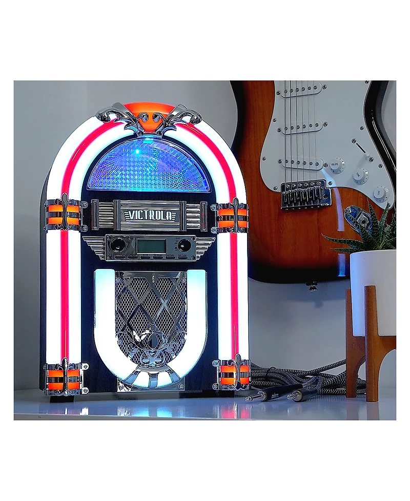 Victrola Nostalgic Wood Countertop Jukebox with Built-in Bluetooth