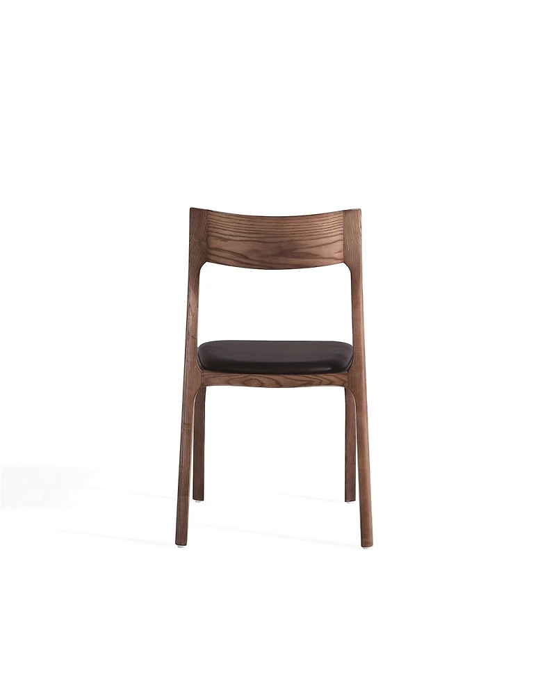 Manhattan Comfort Moderno -Piece Leatherette Upholstered Stackable Dining Chair Set