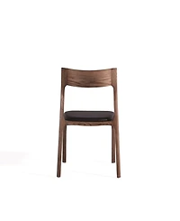 Manhattan Comfort Moderno -Piece Leatherette Upholstered Stackable Dining Chair Set