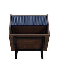 Manhattan Comfort Duane 2-Piece Ribbed 1-Drawer Nightstand Set
