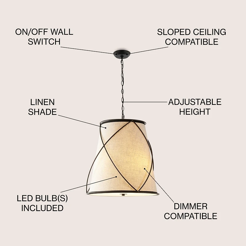 Milo Rustic Farmhouse Iron Led Pendant