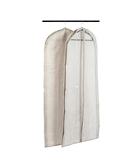 Household Essentials Hanging Zippered Garment Storage Bag with Clear Vision Front, Set of 2