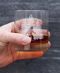Bevvee Bigfoot Sasquatch Gifts Whiskey Rocks Glass, 10 oz