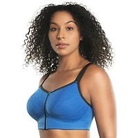 Parfait Plus Wave Wire-free Zip Front Sports Bra