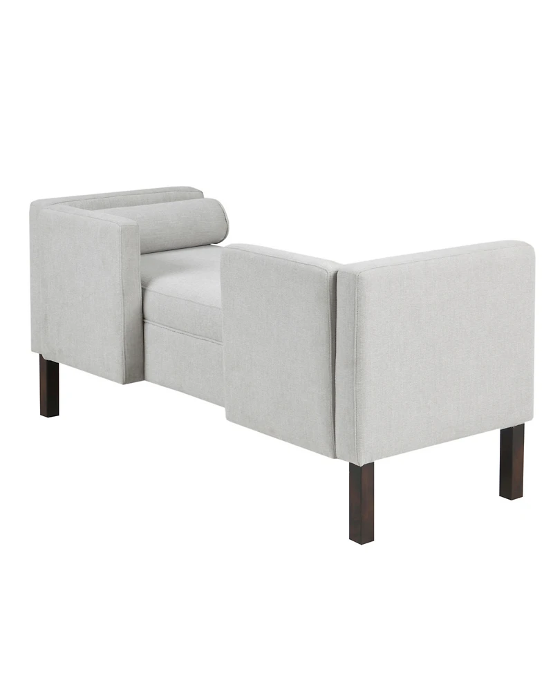 Madison Park 50" Bradford Wide Fabric Upholstered Accent Bench