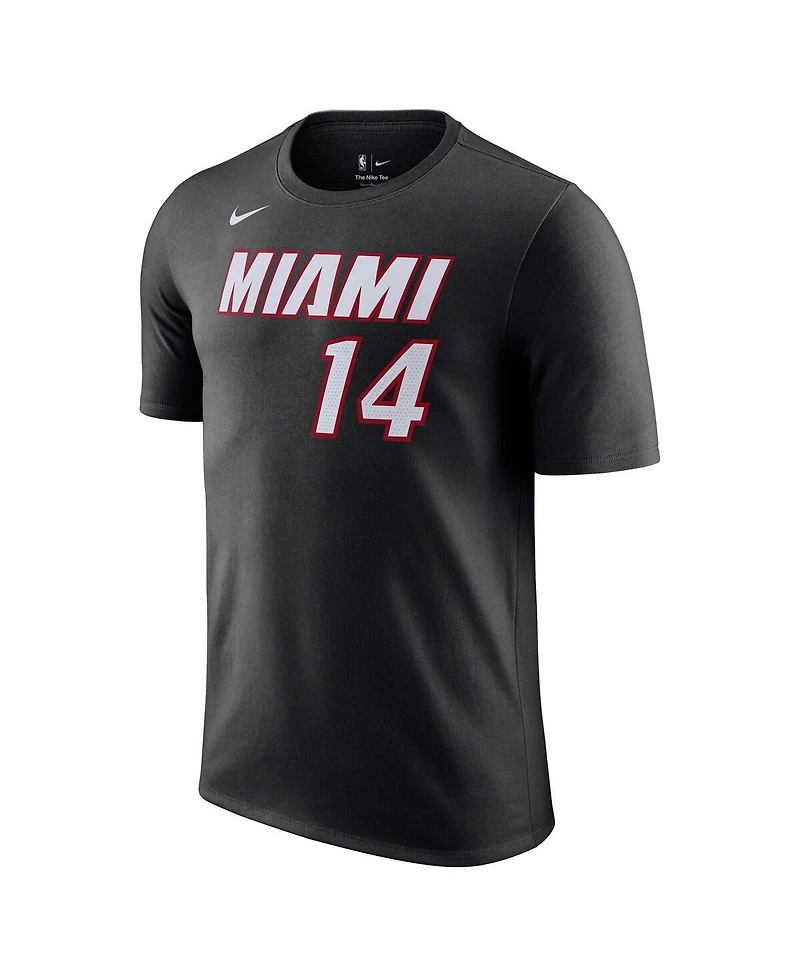 Men's Nike Tyler Hero Black Miami Heat Icon 2022/23 Name and Number T-shirt