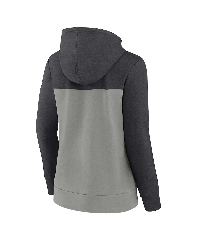 Women's Fanatics Heather Charcoal, Gray Chicago White Sox City Ties Hoodie Full-Zip Sweatshirt