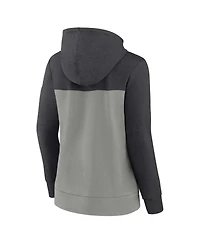 Women's Fanatics Heather Charcoal, Gray Chicago White Sox City Ties Hoodie Full-Zip Sweatshirt